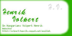 henrik volpert business card